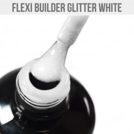 Gel lak - Flexi Builder Glitter White 12ml
