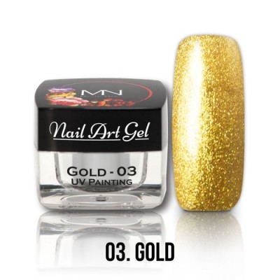 UV Painting Nail Art Gel - 03 - zlatý - 4g